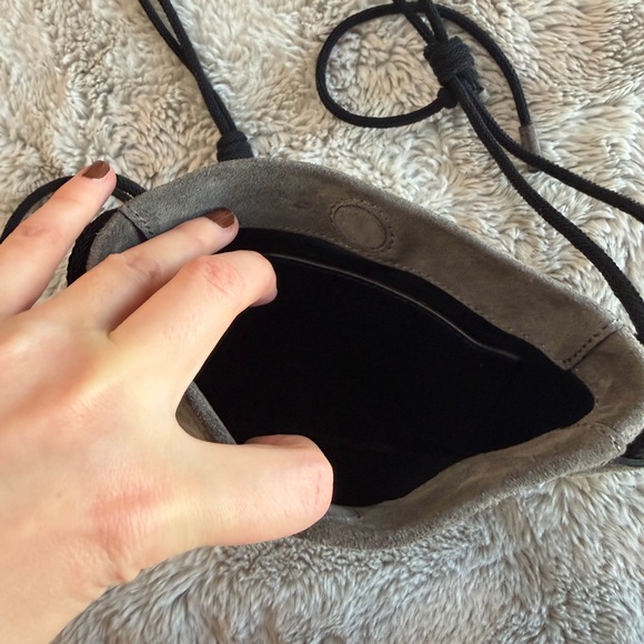 Rag & Bone Charcoal Suede Crossbody Bag - Picture 2 of 3